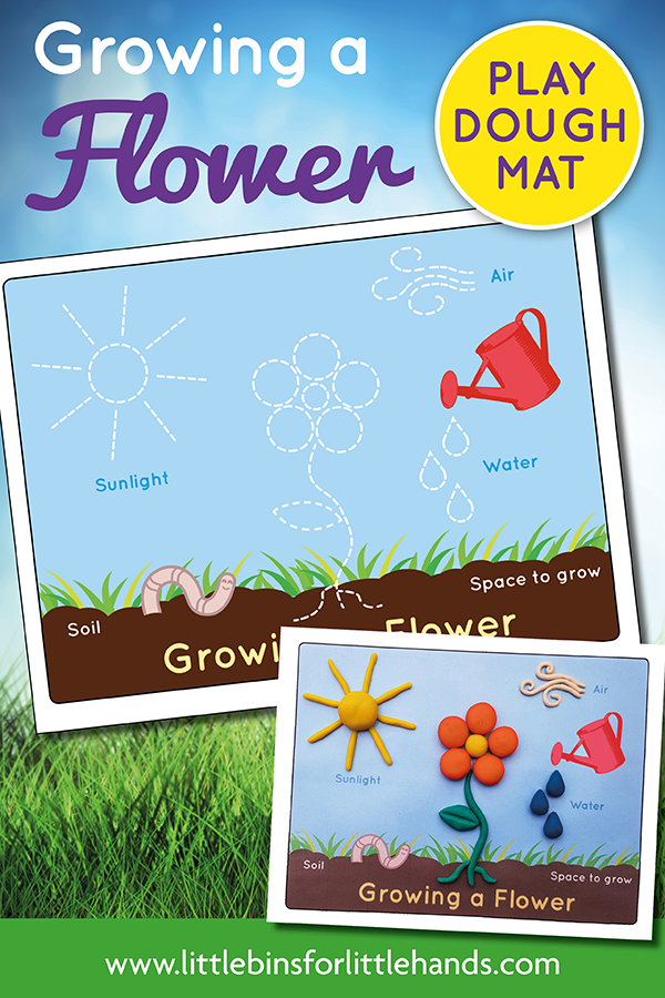 Make Playdough Flowers with FREE Printable